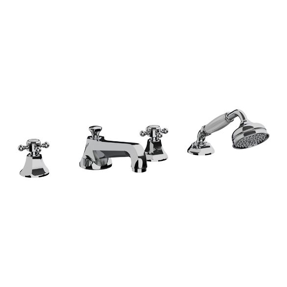 Horus Ascott Classic Collection - 4 Hole Deck Bath/ Shower Set - Polished Nickel 62.466-NB