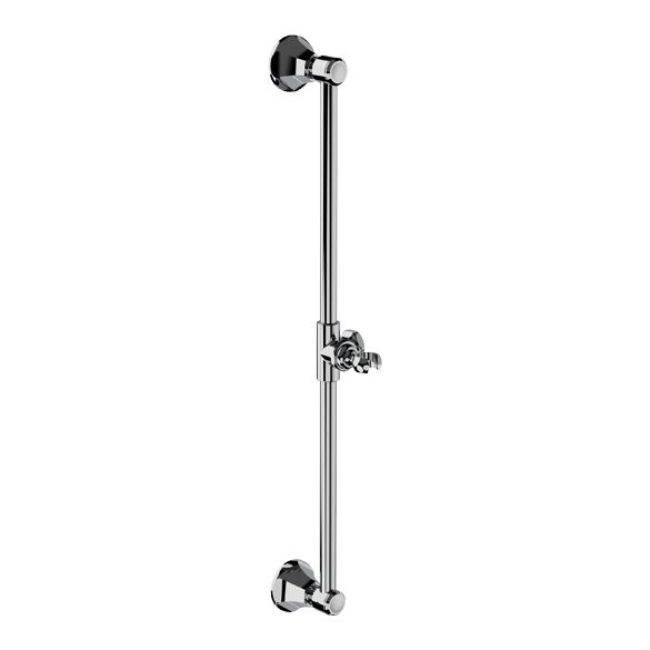Horus Ascott Classic Collection - Rail with Adjustable Handset Hook and Bracket - Polished Nickel 62.545-NB