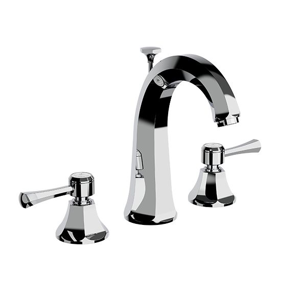 Horus Ascott Classic Collection - 3 Hole Bassin Set High Spout with Pop-up Waste, Flexible Hoses - Chrome 65.261-CH