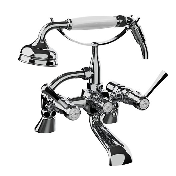 Horus Ascott Classic Collection - Deck Bath/ Shower Mixer Complete - Polished Nickel 65.485-NB
