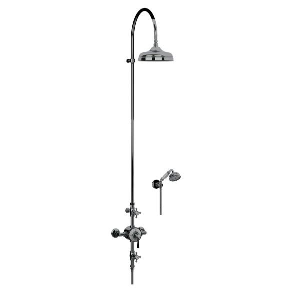 Horus Ascott Classic Collection - Complete Thermostatic Wall Shower with Ceramic Dial - Matt Nickel 65.745-NM