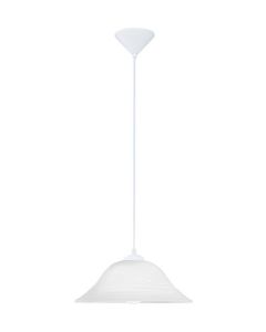 Eglo Alabaster Κρεμαστό Φωτιστικό Μοντέρνο Μονόφωτο Λευκό 90978