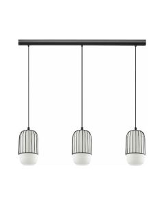 Eglo Muleges Μοντέρνο Κρεμαστό Φωτιστικό Τρίφωτο Ράγα με Ντουί E27 σε Μαύρο Χρώμα 99619