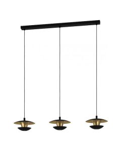 Eglo Nuvano Μοντέρνο Κρεμαστό Φωτιστικό Ράγα με Ενσωματωμένο LED σε Μαύρο Χρώμα 99663