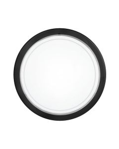 Eglo Planet Κλασική Γυάλινη Πλαφονιέρα Οροφής με Ντουί E27 σε Μαύρο χρώμα 29cm 83159