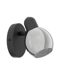 Eglo Pollica Μονό Σποτ με Ντουί E14 σε Μαύρο Χρώμα 98624