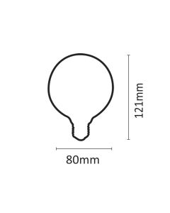 InLight Ε27 LED Filament G80 8watt 7.27.08.39.1