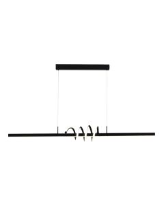 InLight Κρεμαστό φωτιστικό LED 40W 3CCT by switch on base σε μαύρο χρώμα D:120cm 6075-BL