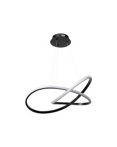 InLight Κρεμαστό φωτιστικό LED 48W 3CCT by switch on base σε μαύρο χρώμα D:60cm 6081-BL