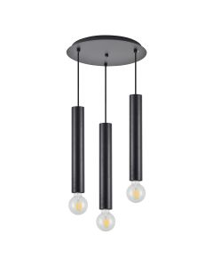 SE21-BL-5-3BL ADEPT TUBE BLACK Black Pendant+ HOMELIGHTING 77-8672