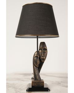 TLT 1263-AB ΕΠΙΤΡΑΠΕΖΙΑ ΛΑΜΠΑ ΜΑΥΡΗ ΜΕ ΦΙΓΟΥΡΑ ΖΕΥΓΑΡΙ ΣΚΟΥΡΙΑ ARlight 0203028