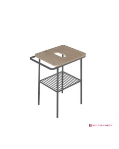 Έπιπλο μπάνιου Fuji 59εκ. Wood/Ardesia (Black Matt) χωρίς νιπτήρα, Scarabeo 6016-8949