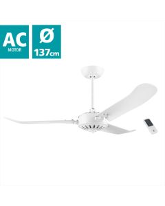 Ανεμιστήρας Οροφής Ø137x51,5cm 90w AC 220-240V,50Hz Remote Control Λευκό Ματ Eglo Hoi An 35027