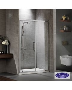 Ανοιγόμενη πόρτα ντουζιέρας PIVOT INFILL 110 ύψους 195εκ. ρυθμιζόμενη διάσταση από 107 έως 111εκ., Primus Plus Clean Glass Chrome PIR110C-100