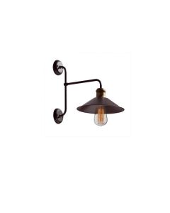 Απλίκα Μονόφωτη διπλό μπράτσο Μέταλλο Καφέ σκούρο με οξυντέ λεπτομέρειες Viokef Rustic 3083600