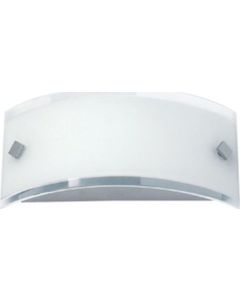 Απλίκα Μπάνιου Μονόφωτη Χρώμιο, Γυαλί Σατινάτο, Μήκος 20cm Viokef Fina 454400