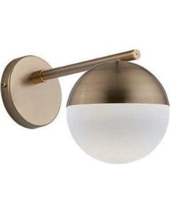 Απλίκα Τοίχου Γυαλί Λευκό Οπάλ Μέταλλο Οξυντέ Viokef Violla 4190500