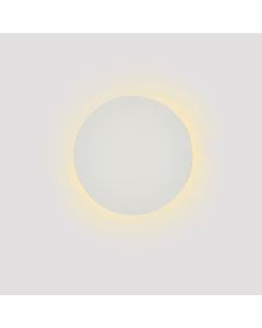 Επιτοίχιο φωτιστικό λευκό από γύψο LED 8W 3000K D:25cm 43052-White