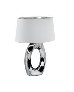 Επιτραπέζιο Λαμπατέρ Ασημί 38xH52cm 1xE27 Trio Lighting Taba R50521089