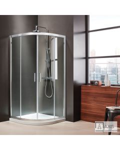 Ημικυκλική καμπίνα ντουζιέρας QUADRANT 80 (77-79εκ.), AXIS Clean Glass Chrome QX80C-100