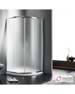 Ημικυκλική καμπίνα ντουζιέρας QUADRANT 80 (77-79εκ.), Starlet Fabric Chrome QS80F-100