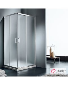 Καμπίνα ντουζιέρας Γωνιακής Εισόδου Corner Entry 80x80 (77-79 εκ.), Starlet  Fabric Chrome CS80F-100