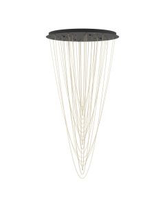 Κρεμαστό Φωτιστικό Led 3000K D78xH150cm Μαύρη Ροζέτα-Αλυσίδες Χρυσαφί Eglo Trepuco 390355