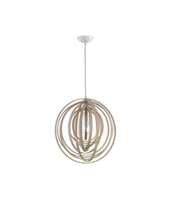 Κρεμαστό Φωτιστικό Φυσικό Ξύλο 50xH150cm Μονόφωτο 1xE27 Trio Lighting Boolan 305900130