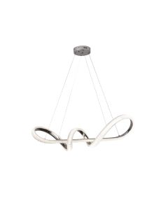 Κρεμαστό φωτιστικό LED 60W 3CCT by switch on base σε χρώμιο D:120cm 6099-Chrome