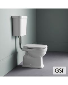 Λεκάνη Υψηλής Πίεσης Πισωστόμια CLASSIC με καζανάκι και κάλυμμα Soft Close MS87C White, GSI White 871100MC-300