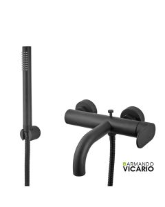Μπαταρία Λουτρού Slim Vicario Black Matt 500100-400
