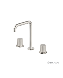 Μπαταρία Νιπτήρα Επικαθήμενη 3 οπών με Βαλβίδα Clic-Clac OSO Eurorama Inox 178331-110