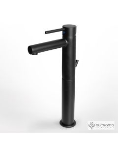 Μπαταρία Νιπτήρα Υψηλή Tonda Eurorama Black Μatt 145310P-400