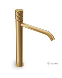 Μπαταρία Νιπτήρα Υψηλή με Βαλβίδα Clic-Clac Eletta Chester Eurorama Brushed Gold 168309P-201