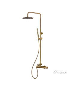 Μπαταρία Ντουζιέρας με Κεφαλή και Κολώνα ρυθμιζόμενου ύψους OSO Bronze Brushed 178065-221