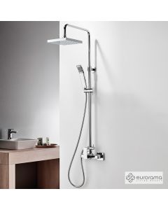 Μπαταρία Ντουζιέρας με Κεφαλή και Κολώνα ρυθμιζόμενου ύψους Quadra Chrome 144065-100