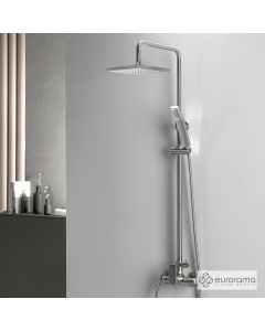 Μπαταρία Ντουζιέρας με Κεφαλή και Κολώνα ρυθμιζόμενου ύψους Quadra Inox 144065-110