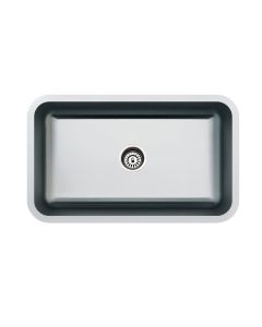 Νεροχύτης 76x46εκ. Υποκαθήμενος για ερμάριο 80 εκ., Λείος, Ανοξείδωτος Χάλυβας Fortinox Valey 28076-110