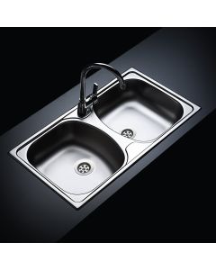 Νεροχύτης 78,5*44,5 εκ. Λείος  Ένθετος για ερμάριο 80 εκ.Fortinox Slender 24200