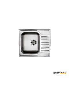 Νεροχύτης Κουζίνας Ανοξείδωτος Valley 58x51 Fortinox Inox Λείο  25150-110