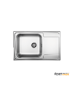 Νεροχύτης Κουζίνας Ανοξείδωτος Valley 79x50 Fortinox Inox Λείο  26105-110