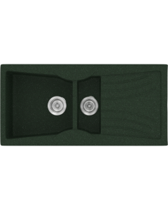 Νεροχύτης Κουζίνας Συνθετικός 104x51cm Ένθετος Eρμάριο 70cm Sanitec Classic 329-19-Granite-Green