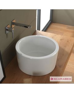 Νιπτήρας Πορσελάνης Bucket Φ42 h.22 Scarabeo White 8807-300