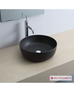 Νιπτήρας Πορσελάνης Glam Φ39 Scarabeo Ardesia (Black Matt) 1807-401