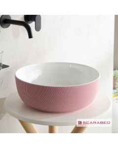 Νιπτήρας Πορσελάνης Glam Φ39 Scarabeo Pois pink 1807-SER