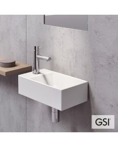 Νιπτήρας Πορσελάνης Kube-X 40x23 (1 προχ.) GSI White 9484-300