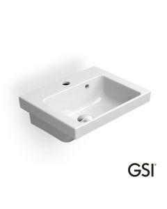 Νιπτήρας Πορσελάνης Norm 42x34 (1 οπή) GSI White 8685-300
