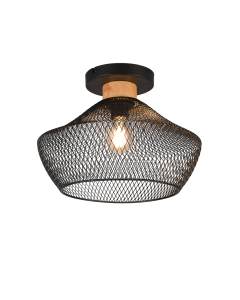 Πλαφονιέρα Οροφής Vintage 35xH26cm 1xE27 Μαύρο Ματ Trio Lighting Valeria R61281032