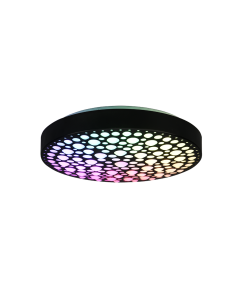 Πλαφονιέρα Οροφής Μαύρο Ματ 40xH9cm LED 22w 2700-6000K RGB 2500lm Remote Control Trio Lighting Chizu R67161132