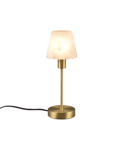 Πορτατίφ 12xH32cm 1xE14 Λευκό Καπέλο Βάση Brass Mat Trio Lighting Luis II 595700108